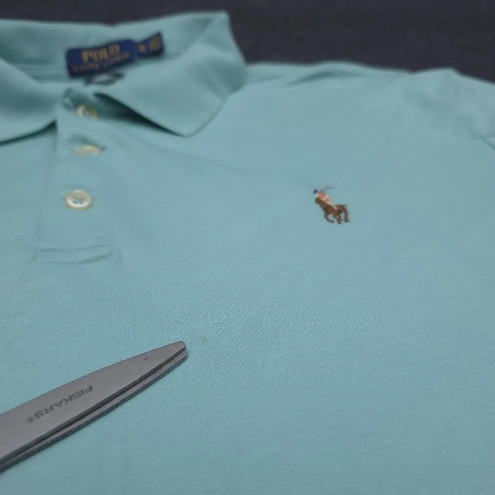 Polo Ralph Lauren Mens XL Light Blue‎ Classic Fit Flesh Pony Polo Shirt Golf